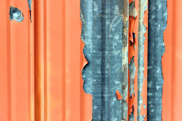 Orange Paint Peeling From Galvanized Metal