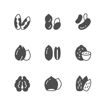 Set icons of nuts