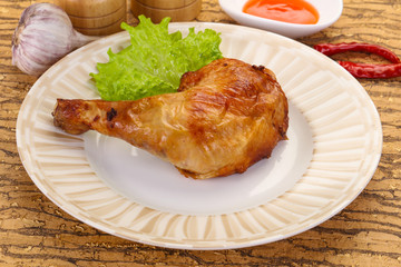 Roasted chicken leg