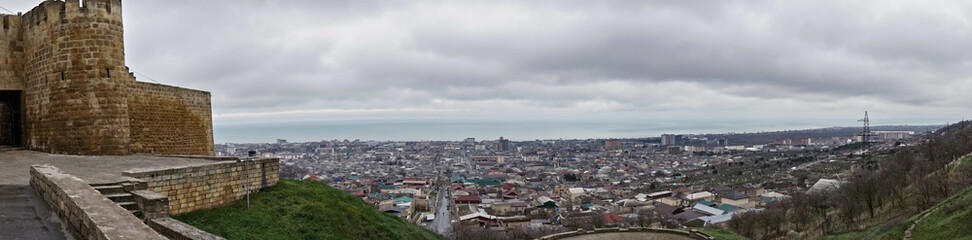Naklejka premium Derbent from hill panorama