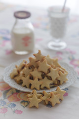 Jelly filled star shaped cookies