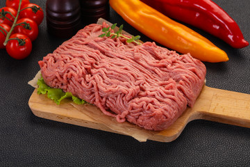 Raw turkey minced meat