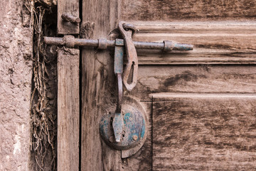 Old door and lock