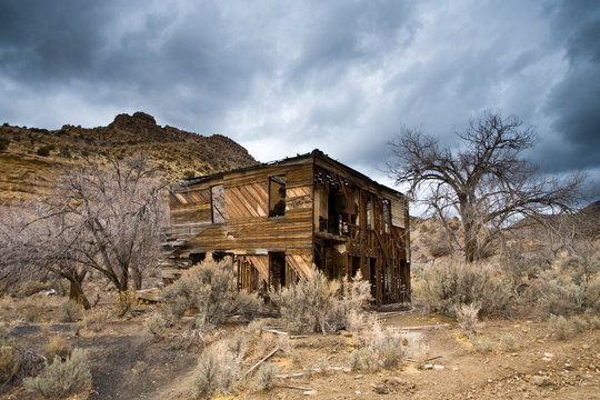 Old abandoned building in desert