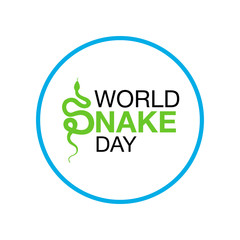 Sign silhouette snake. Isolated symbol icon snake.	World snake day. Isolated symbol or icon snake on white background. Abstract sign snake. Vector illustration