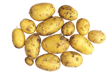 the isolated potatoes