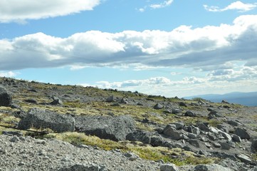 view of mountains and blue sky