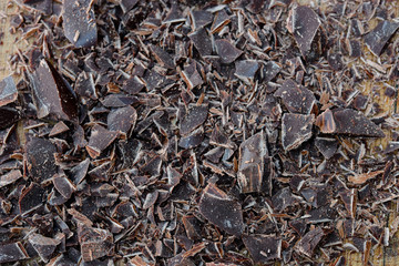 broken crusched chocolate