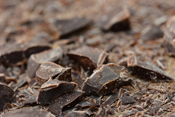 broken crusched chocolate