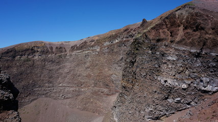 Vesuv Volcano crater and path around it