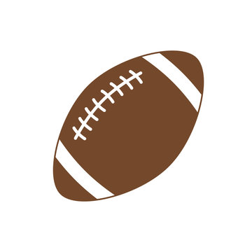 American football. Sport ball for american football. Vector icon isolated on white background. Vector silhouette. Flat illustration.