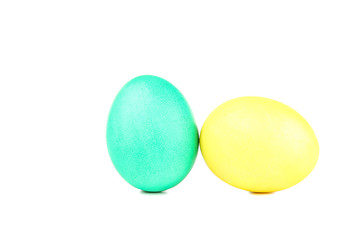 Easter eggs isolated on white background