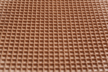 Tasty wafer as background, closeup. Crispy food