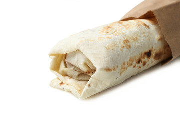 doner kebab, shawarma in pita