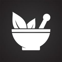 Phytoterapy icon on background for graphic and web design. Simple vector sign. Internet concept symbol for website button or mobile app.