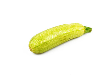 Organic Zucchini isolated on white background