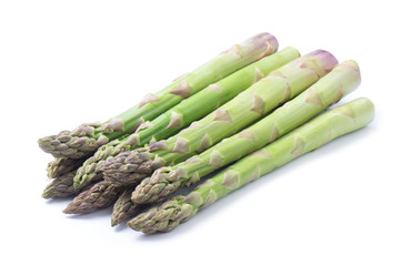 Asparagus on the white background