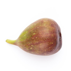 Fig fruits isolated on white background. Top view. Flat lay pattern