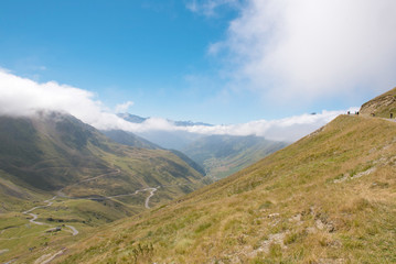 Fototapeta na wymiar Col du Tourmalet panorama