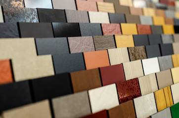 Close-up of different tiles texture