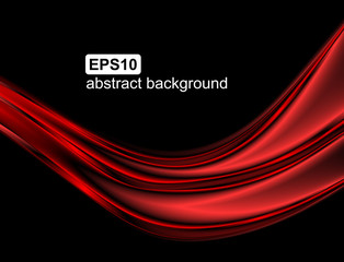 Abstract red wave background