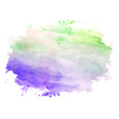 Colorful bright watercolor stain drips. Abstract illustration on a white background. Grunge color for banner
