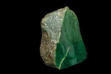 Macro stone Nephrite mineral on black background © Minakryn Ruslan 