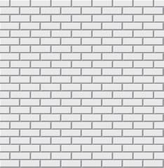 Vector white brick wall texture. Seamless pattern.