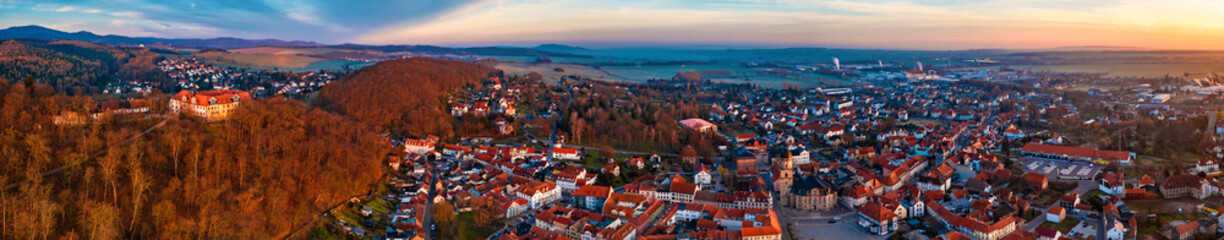 Panorama Stadtbild Waltershausen Anno 2019 (22.März)