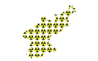 Concept of radioactive map of North Korea