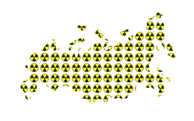 Concept of radioactive map of Russia