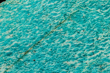 Macro of mineral stone amazonite on a black background