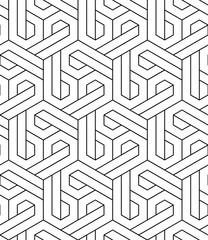 Vector seamless texture. Modern geometric background with hexagonal tiles.