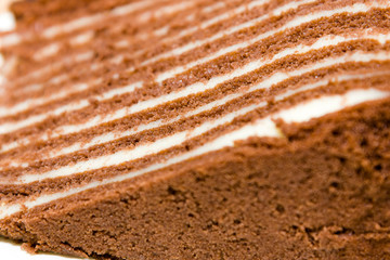 puff chocolate sponge cake with nuts Chocolate puff cake.