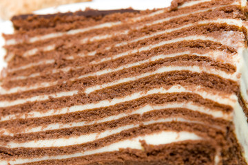 puff chocolate sponge cake with nuts Chocolate puff cake.