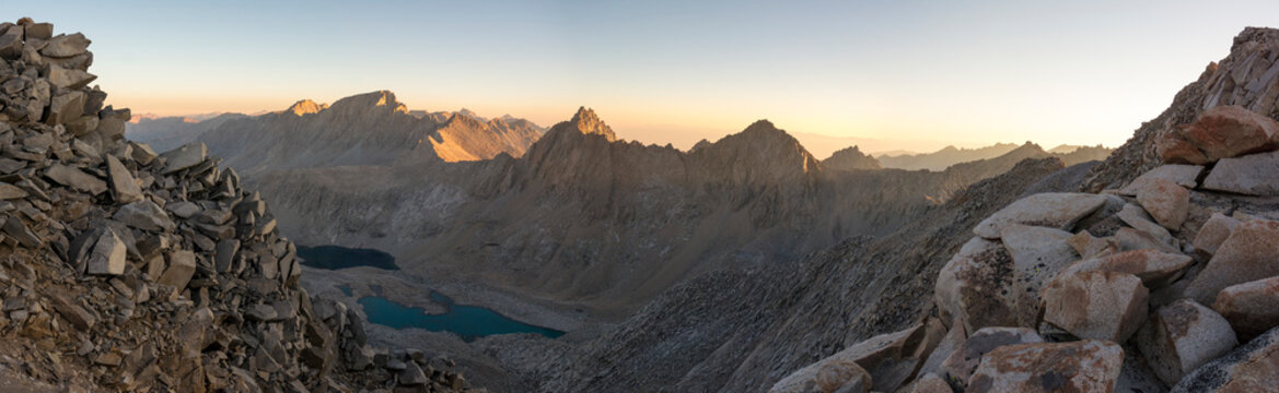 Panoramic view of Mount Mendel and Mount Darwin