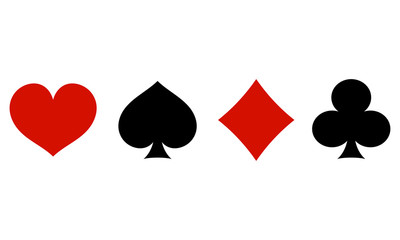 Card suits. Playing cards vector symbols.