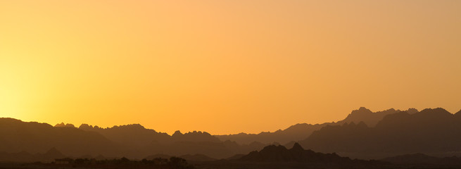 Amazing Sunrise at Sinai Mountain, Beautiful dawn in Egypt, Beautiful view from the mountain	