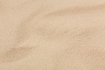 Naklejka na ściany i meble Dry sand on beach as background, closeup