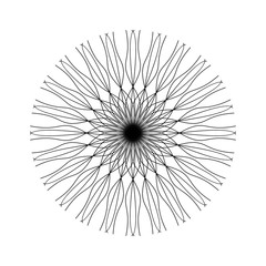 Abstract Geometric Mandala Outline