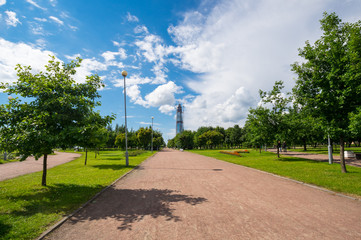 View of Park of Saint-Petersburg 300 anniversary