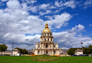 Les Invalides in spring time, Paris, France