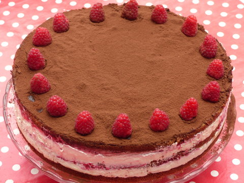 Himbeertorte mit Kakao