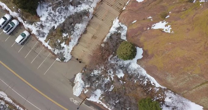 Birds Eye View over Red Rocks Stairs