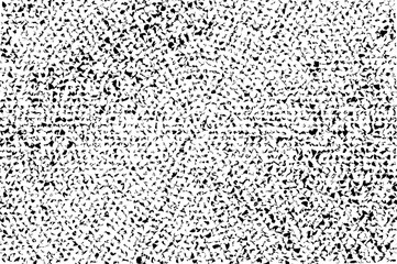 Black and white grungy vector texture. Distressed uneven pattern. Broken and distorted monochrome halftone.