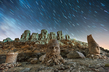 Nemrut mount, Turkey - Ancient stone heads representing the gods of the Kommagene kingdom