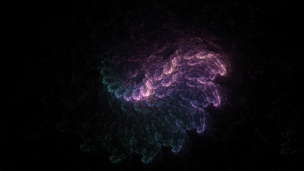 Abstract swirl design. Isolated on black background.