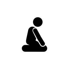 Man, ground, knee icon. Element of man squatting icon for mobile concept and web apps. Detailed Man, ground, knee icon can be used for web and mobile