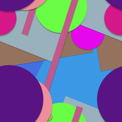 Flat material design - Creative vector trend seamless