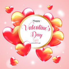 Valentine day celebration with symbol heart shape.can used for invitation and greeting card background.